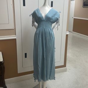 Beautiful turquoise color dress for this summer